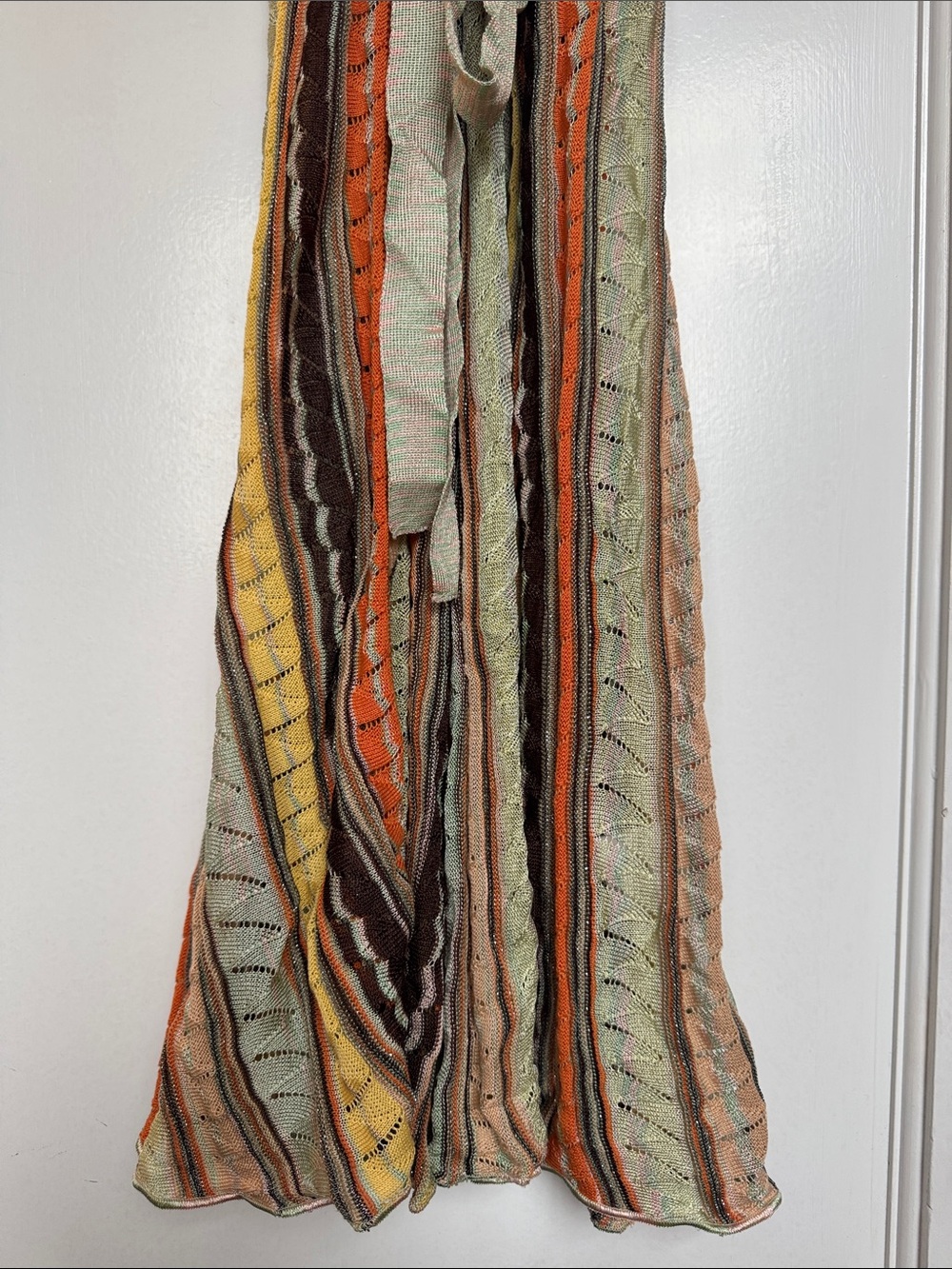 Missoni Striped Sleeveless Maxi Dress in Orange, Yellow, Cream - Picture 5 of 13